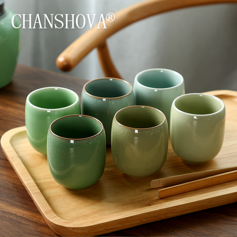 Celadon Ceramic Cup - Conjunto de xícara de chá de