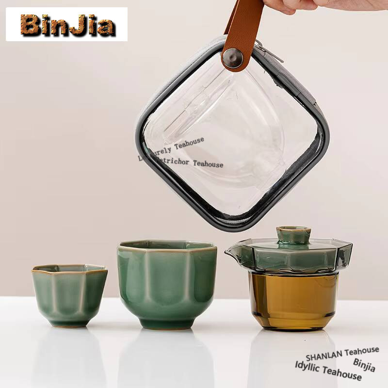 Conjunto de chá portátil com f - Celadon Ceramic Cup avaliação e preço