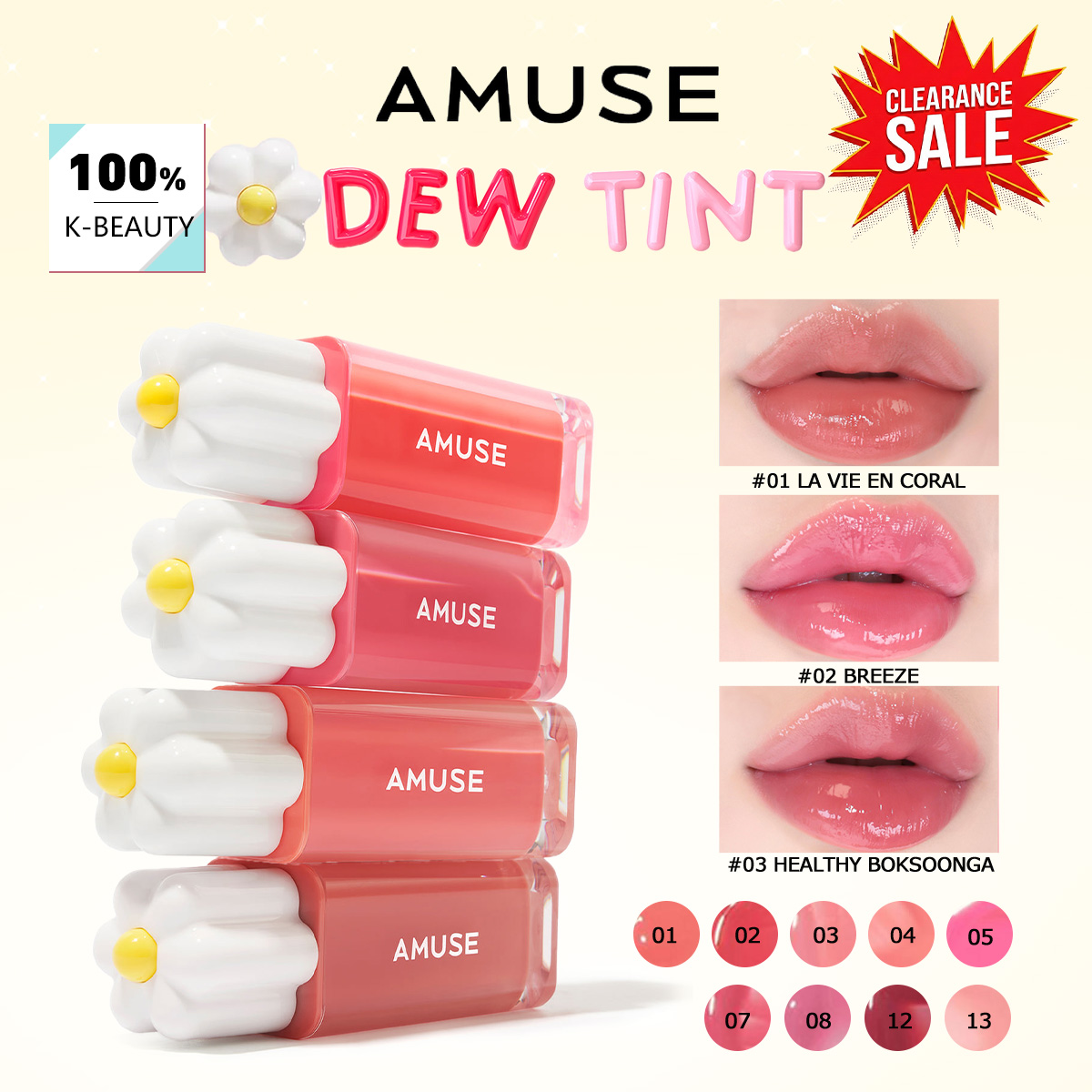 [Liquidação] AMUSE DEW TINT, T - Lip Tint Korean avaliação e preço