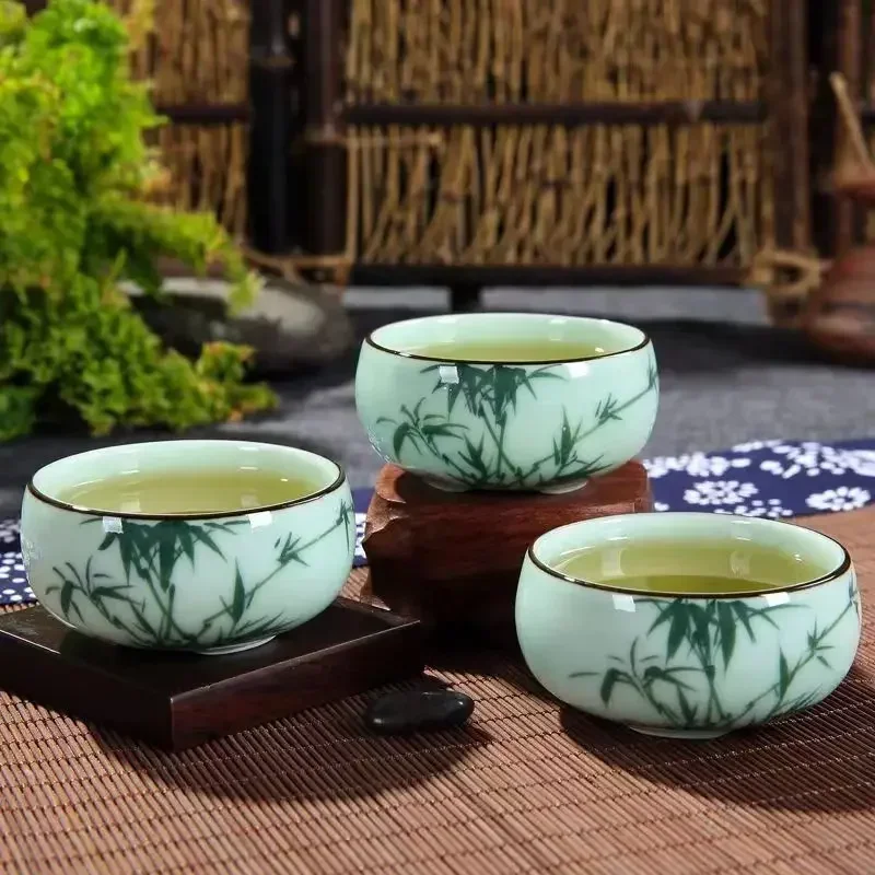 Xícara de chá cerâmica 1 peça  - Celadon Ceramic Cup avaliação e preço