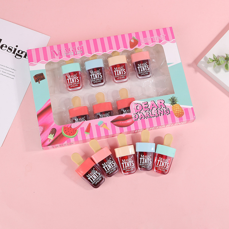 12 pçs coreia fruta matiz labi - Lip Tint Korean avaliação e preço